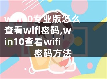 win10专业版怎么查看wifi密码,win10查看wifi密码方法