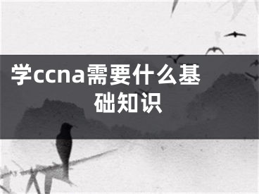 学ccna需要什么基础知识