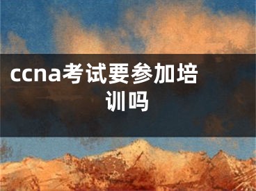 ccna考试要参加培训吗