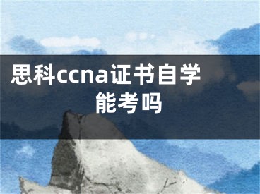 思科ccna证书自学能考吗