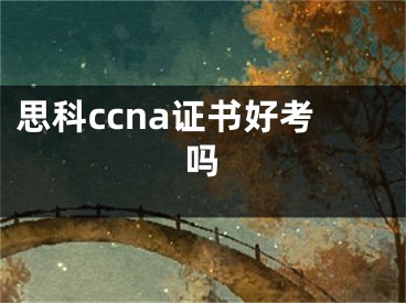 思科ccna证书好考吗