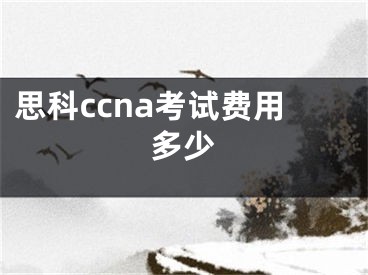 思科ccna考试费用多少