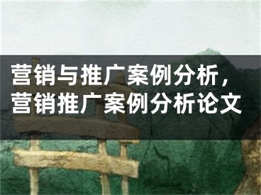 营销与推广案例分析，营销推广案例分析论文