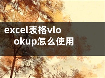 excel表格vlookup怎么使用