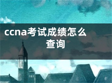 ccna考试成绩怎么查询