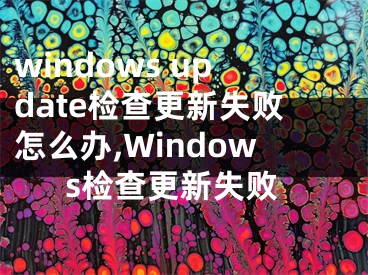 windows update检查更新失败怎么办,Windows检查更新失败