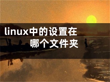 linux中的设置在哪个文件夹