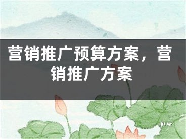 营销推广预算方案，营销推广方案