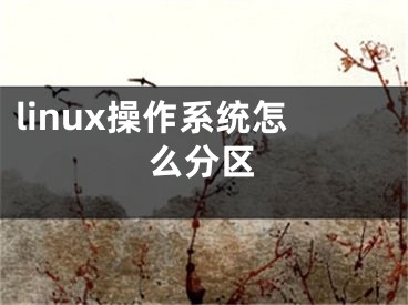 linux操作系统怎么分区