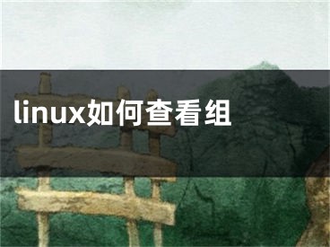 linux如何查看组