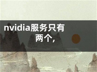 nvidia服务只有两个,