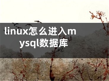 linux怎么进入mysql数据库