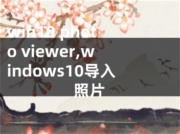 win10 photo viewer,windows10导入照片