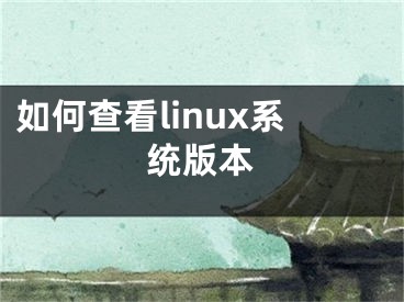 如何查看linux系统版本
