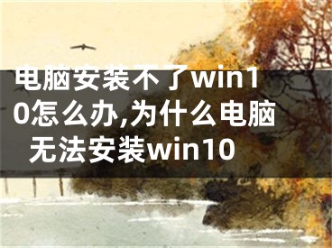 电脑安装不了win10怎么办,为什么电脑无法安装win10