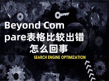 Beyond Compare表格比较出错怎么回事 