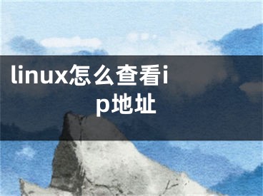 linux怎么查看ip地址