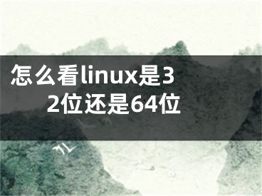 怎么看linux是32位还是64位