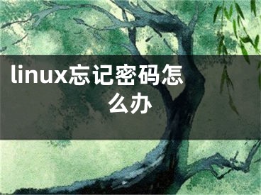 linux忘记密码怎么办