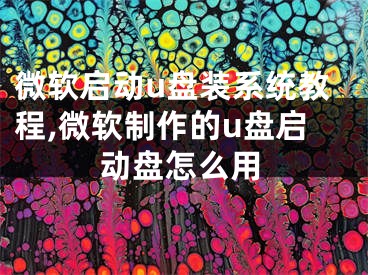 微软启动u盘装系统教程,微软制作的u盘启动盘怎么用