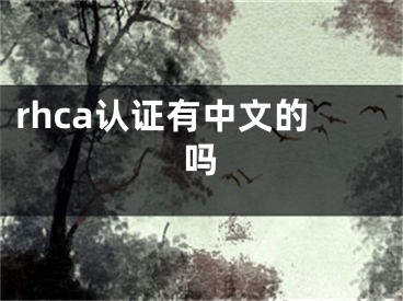 rhca认证有中文的吗