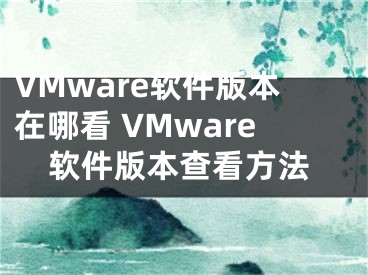 VMware软件版本在哪看 VMware软件版本查看方法