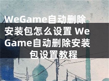 WeGame自动删除安装包怎么设置 WeGame自动删除安装包设置教程