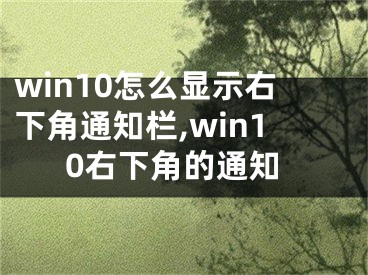 win10怎么显示右下角通知栏,win10右下角的通知