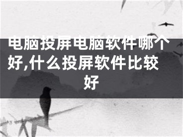 电脑投屏电脑软件哪个好,什么投屏软件比较好