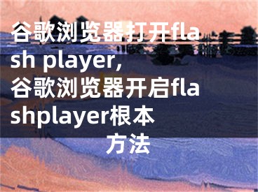 谷歌浏览器打开flash player,谷歌浏览器开启flashplayer根本方法