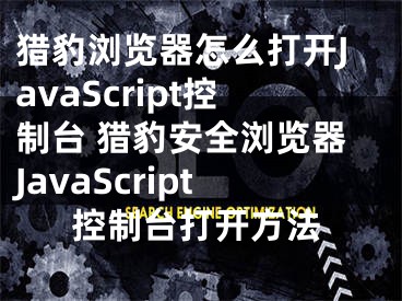 猎豹浏览器怎么打开JavaScript控制台 猎豹安全浏览器JavaScript控制台打开方法