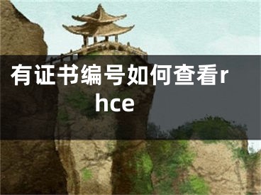 有证书编号如何查看rhce