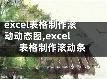 excel表格制作滚动动态图,excel表格制作滚动条