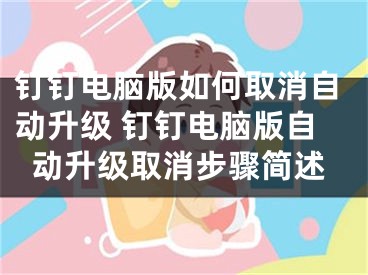 钉钉电脑版如何取消自动升级 钉钉电脑版自动升级取消步骤简述