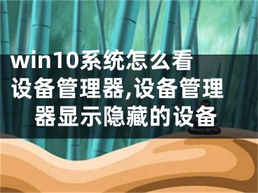 win10系统怎么看设备管理器,设备管理器显示隐藏的设备