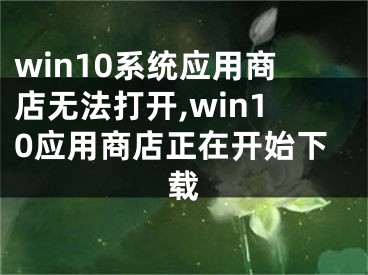 win10系统应用商店无法打开,win10应用商店正在开始下载