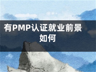 有PMP认证就业前景如何