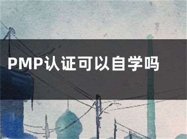 PMP认证可以自学吗