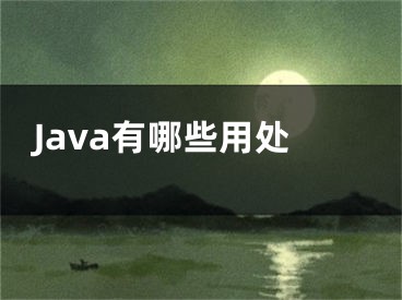 Java有哪些用处