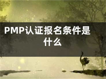 PMP认证报名条件是什么