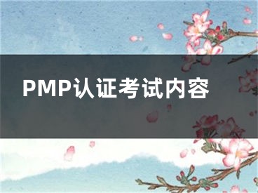 PMP认证考试内容