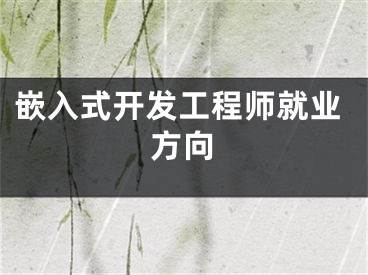 嵌入式开发工程师就业方向