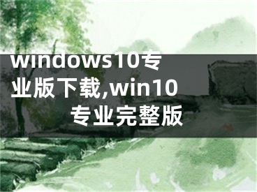 windows10专业版下载,win10专业完整版
