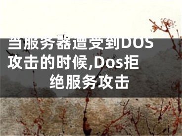 当服务器遭受到DOS攻击的时候,Dos拒绝服务攻击