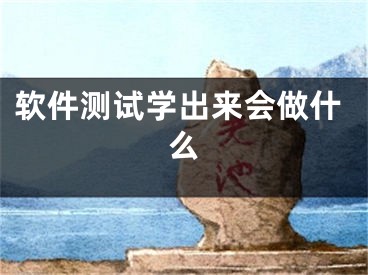 软件测试学出来会做什么