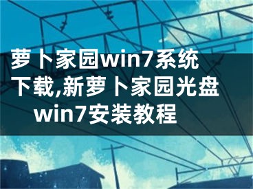 萝卜家园win7系统下载,新萝卜家园光盘win7安装教程