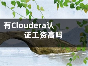 有Cloudera认证工资高吗