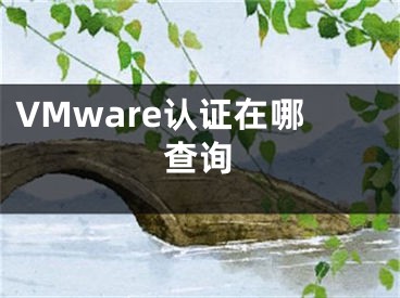 VMware认证在哪查询