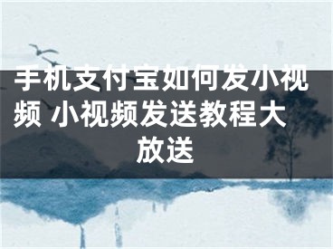 手机支付宝如何发小视频 小视频发送教程大放送