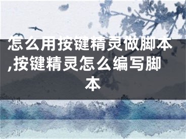 怎么用按键精灵做脚本,按键精灵怎么编写脚本